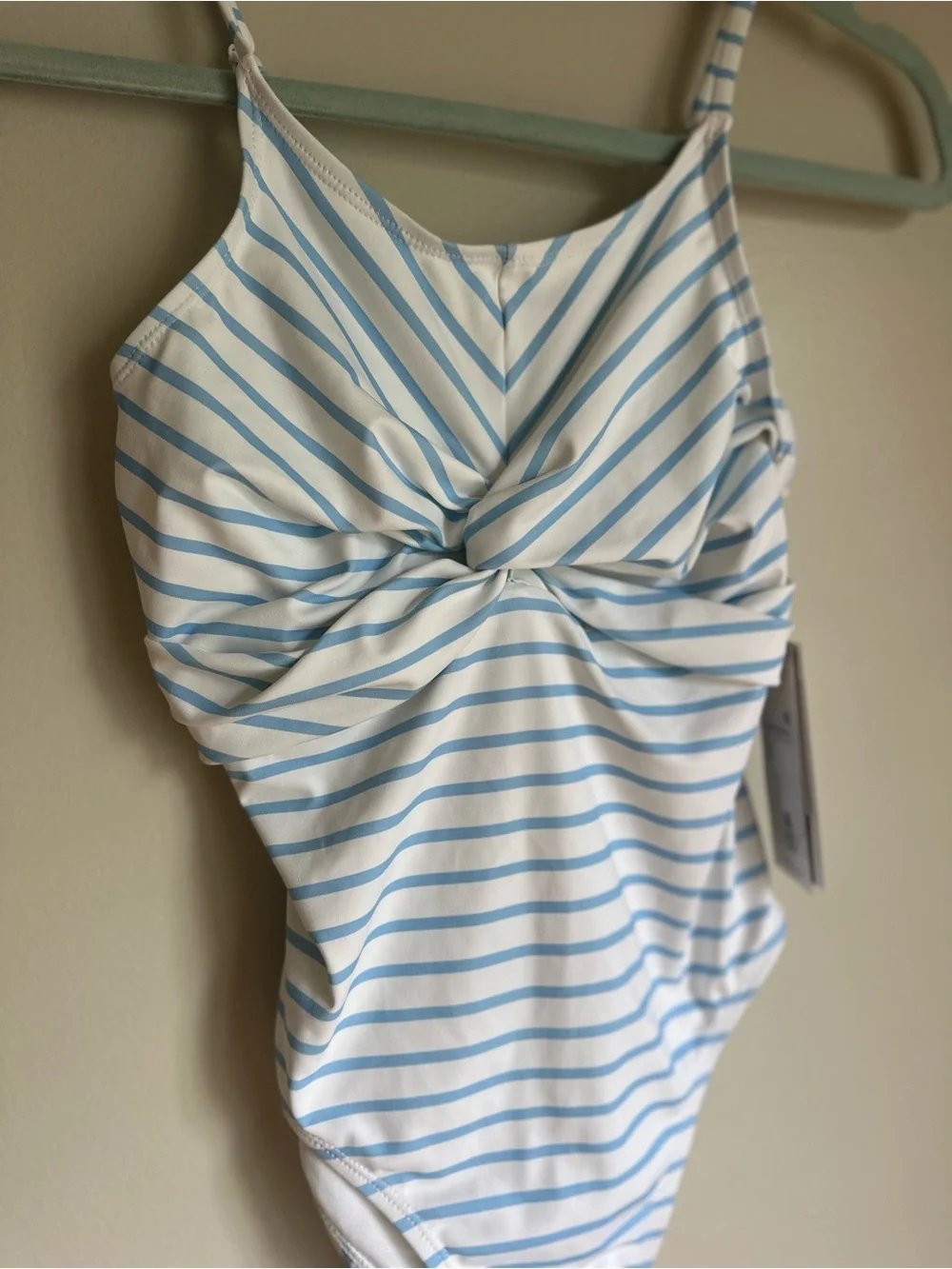 Habitual Girls Fifi Twist One-piece Swimsuit Technical Fabric Size 14 Blue White